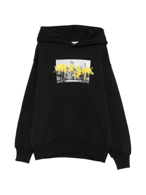 MSGM Kids graphic-print pouch-pocket hoodie