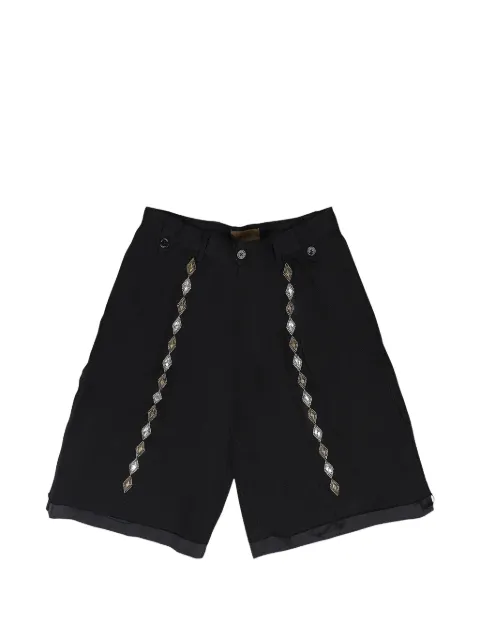 BIRTH OF ROYAL CHILD bermudas con aplique de gemas