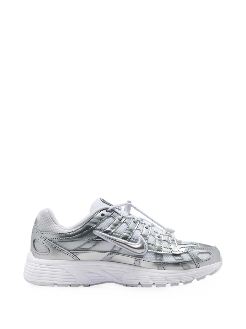 Nike Kids P-6000 Utility metallic-finish low-top sneakers Wit