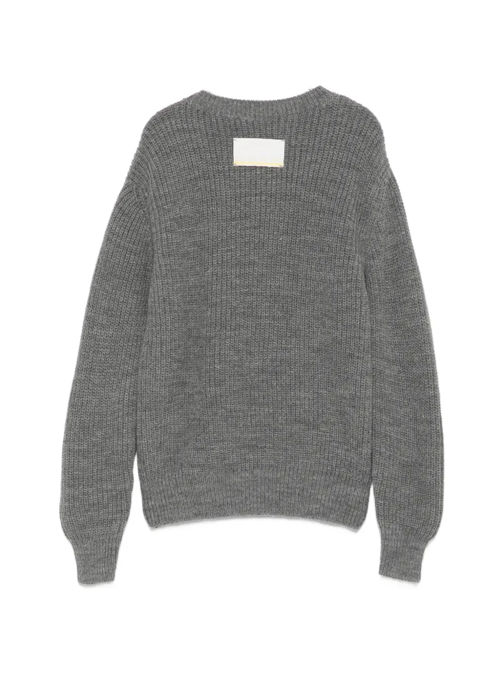 MSGM Kids Gestreepte trui met geborduurd logo Grijs