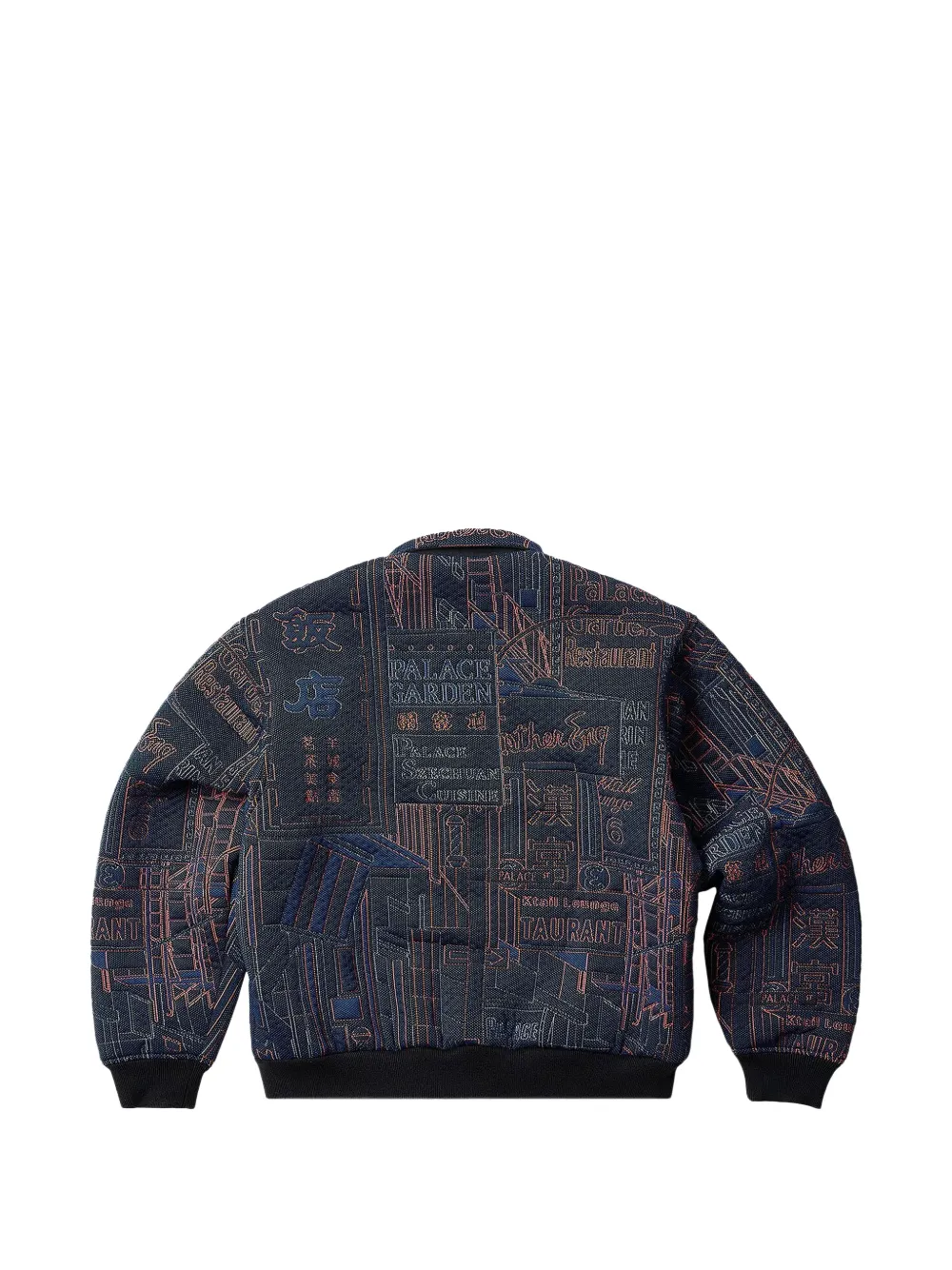 Palace Downtown graphic-print jacket Blauw
