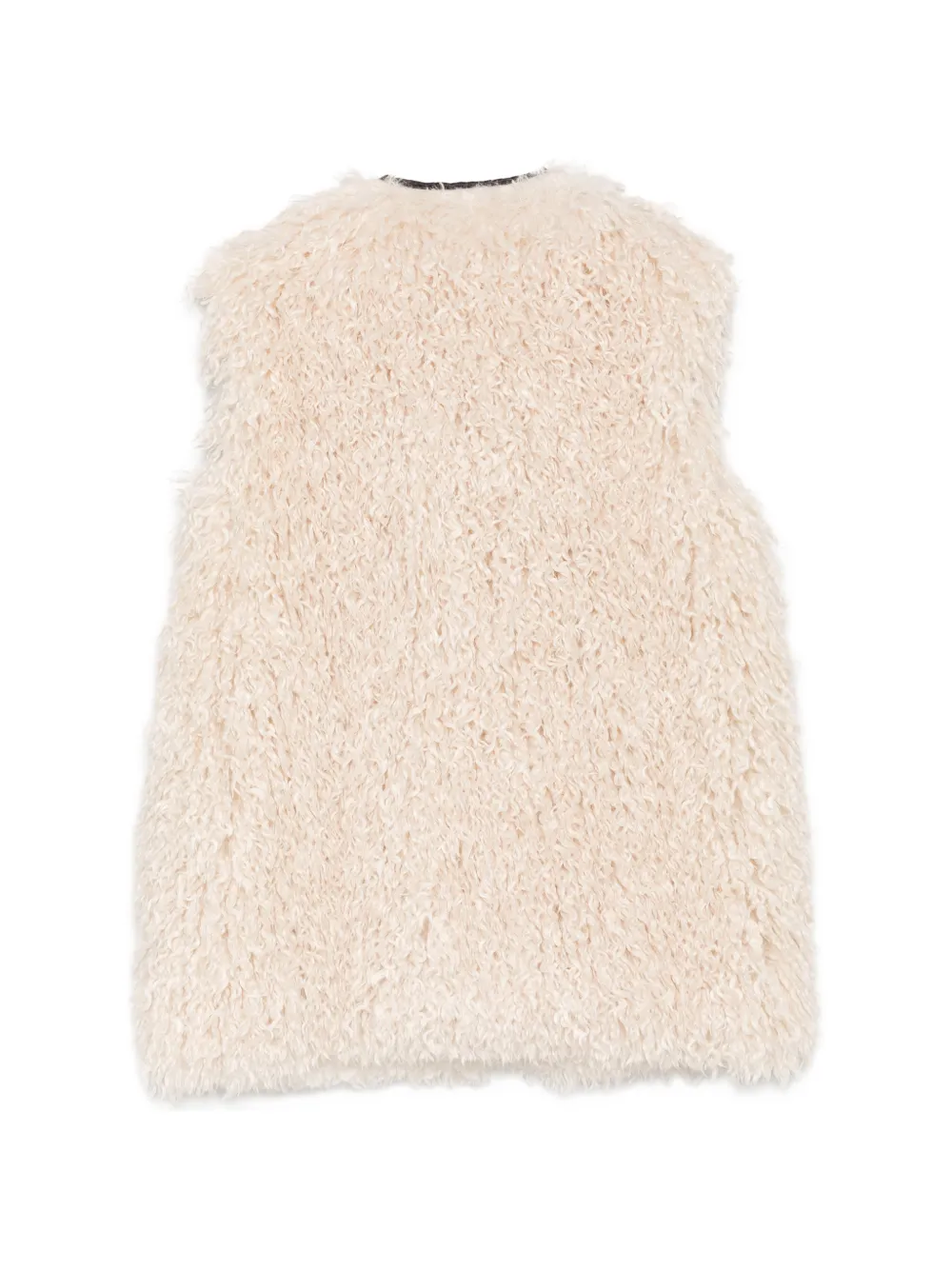 Balmain Kids Bodywarmer van imitatiebont Beige