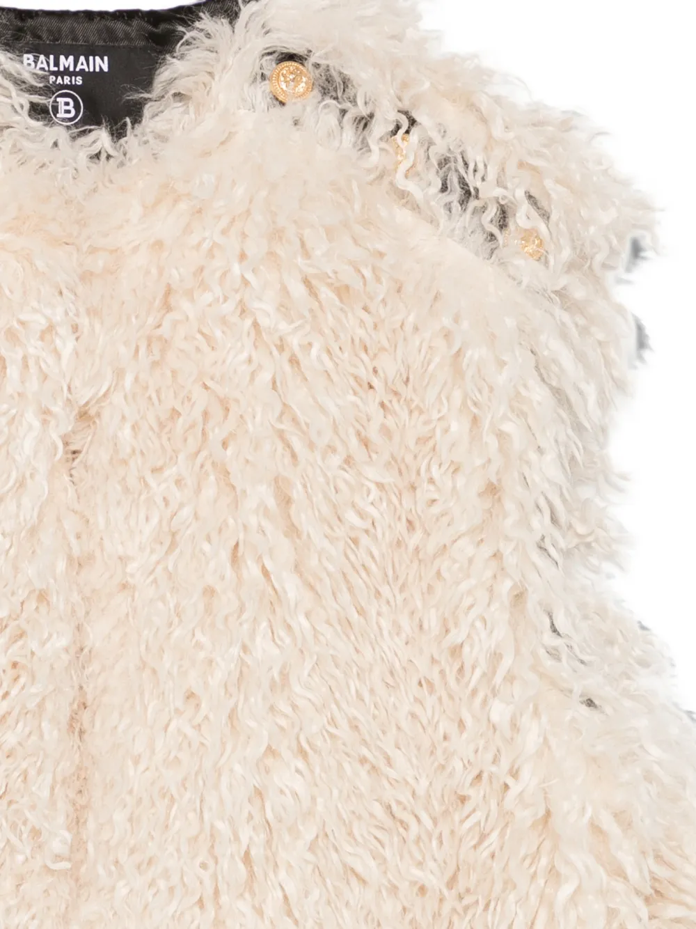 Balmain Kids Bodywarmer van imitatiebont Beige