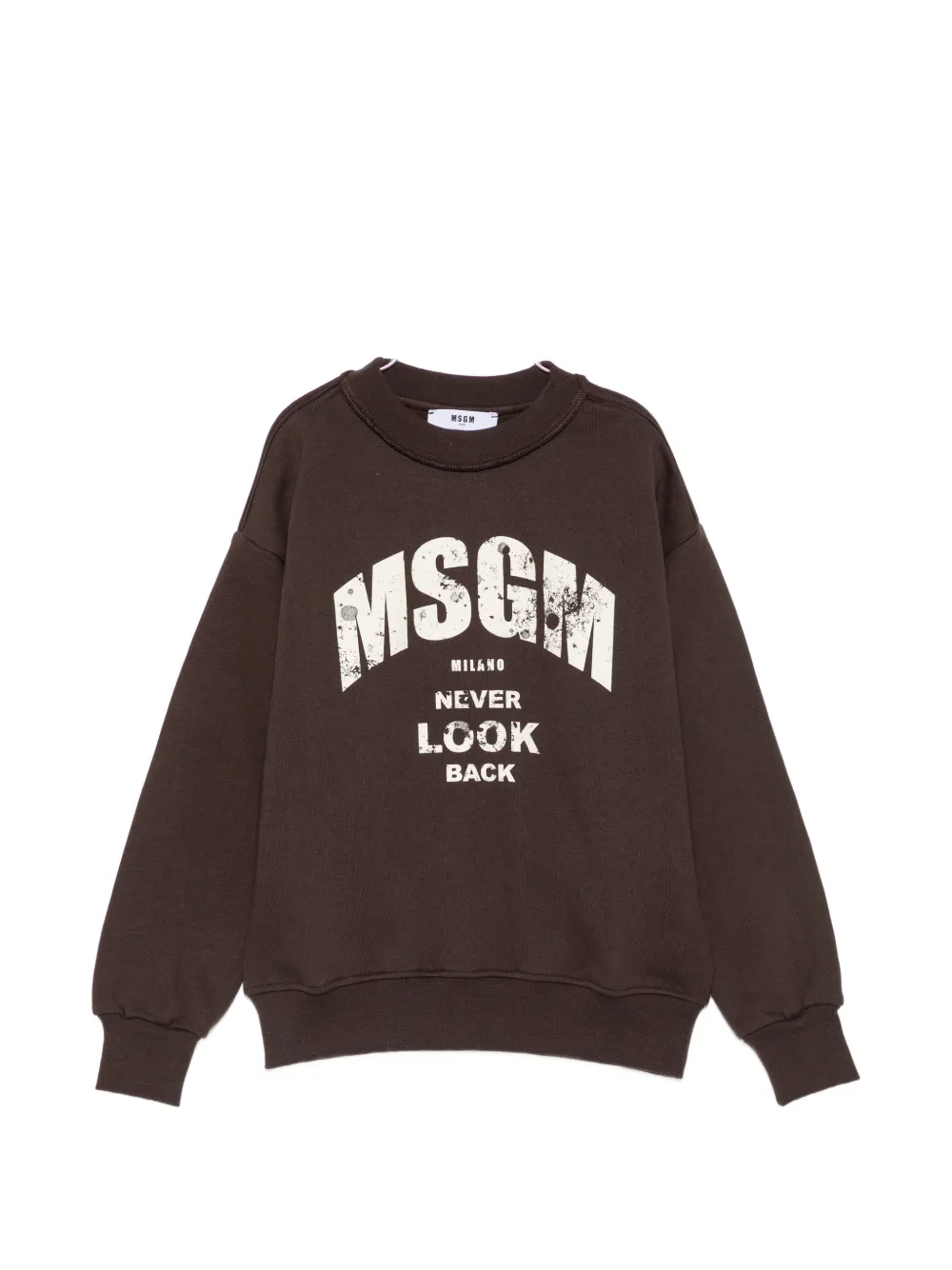MSGM Kids logo-print sweatshirt - Marrone