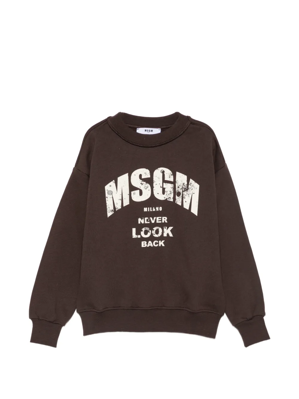 MSGM Kids logo-print sweatshirt - Marrone