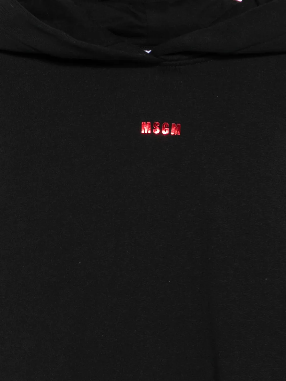 MSGM Kids logo-print hoodie Zwart