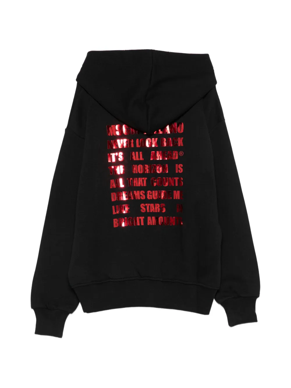 MSGM Kids logo-print hoodie Zwart