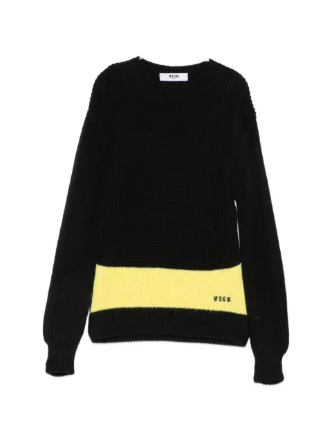 MSGM Kids logo-embroidered sweater