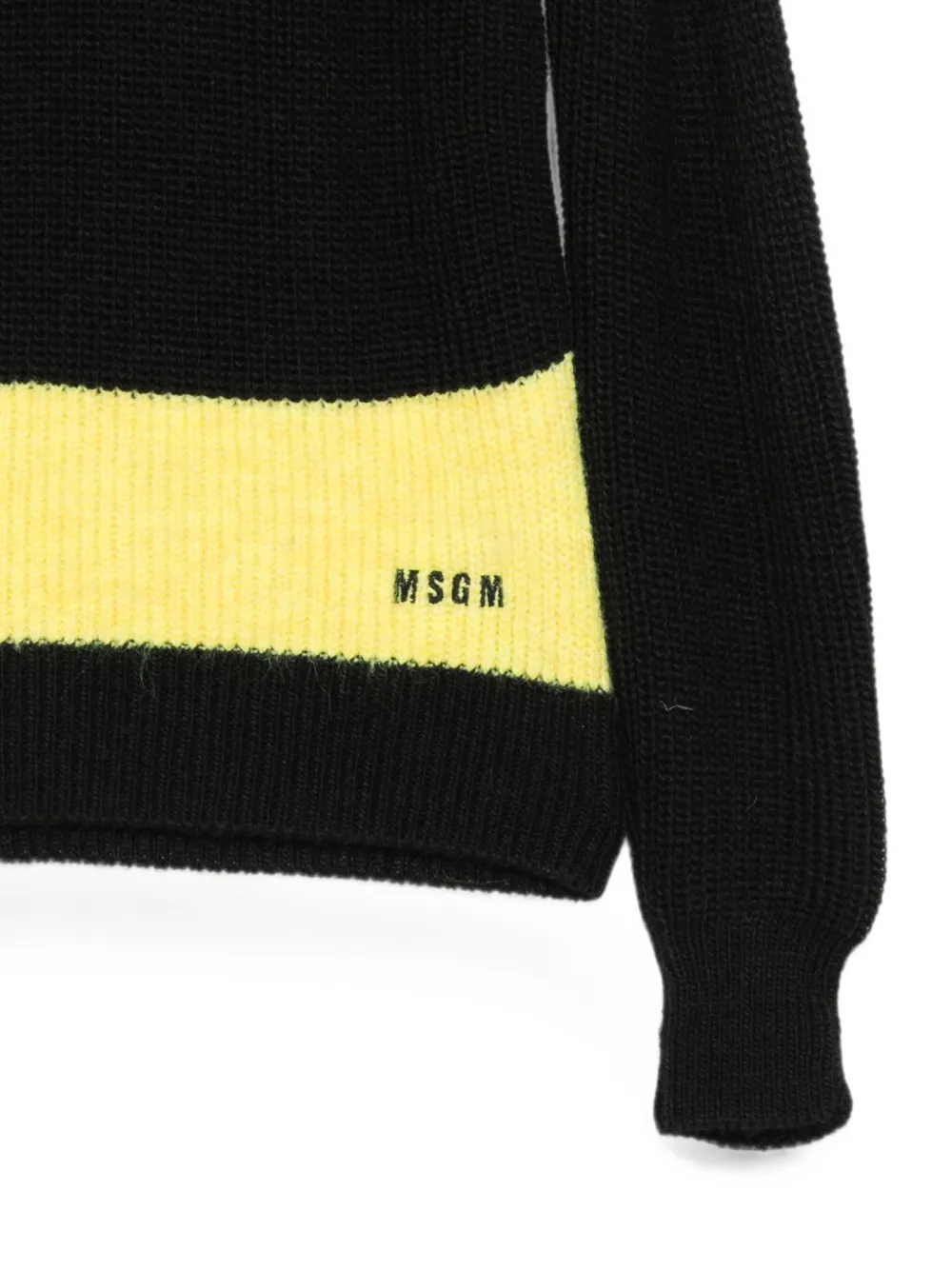 MSGM Kids logo-embroidered sweater Zwart