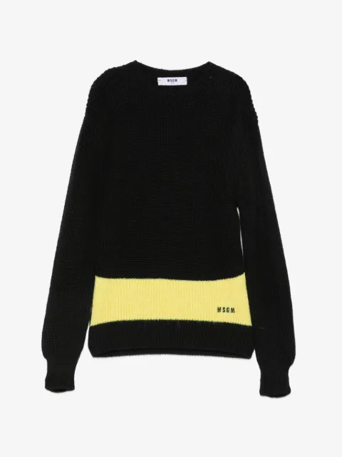 MSGM Kids logo-embroidered sweater