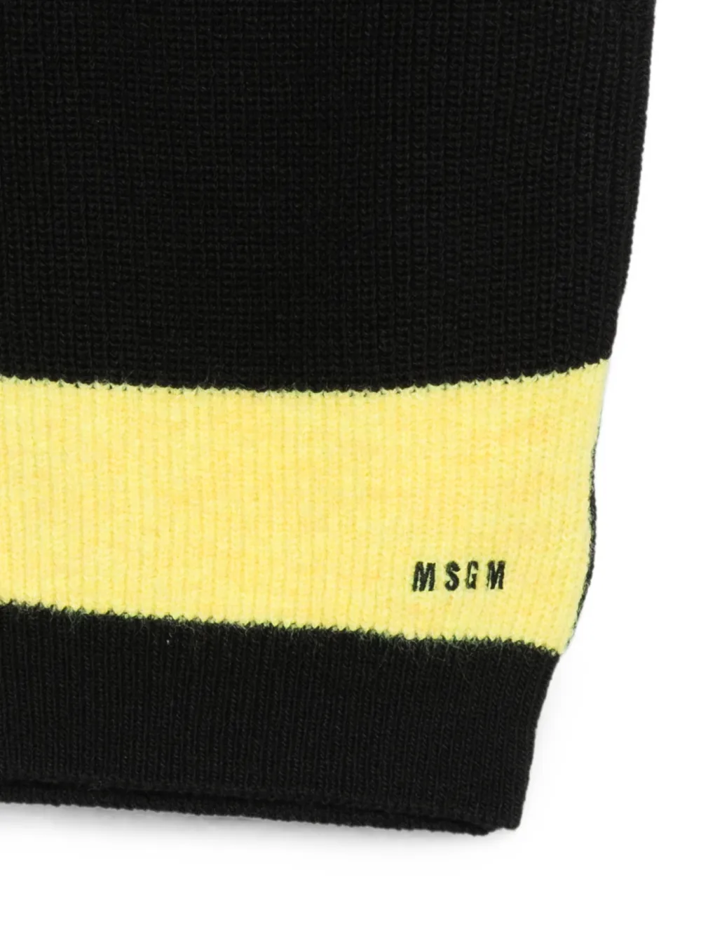 MSGM Kids Top met geborduurd logo Zwart