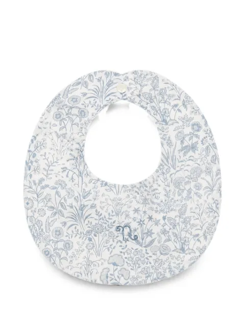 NANAN floral-print embroidered bib