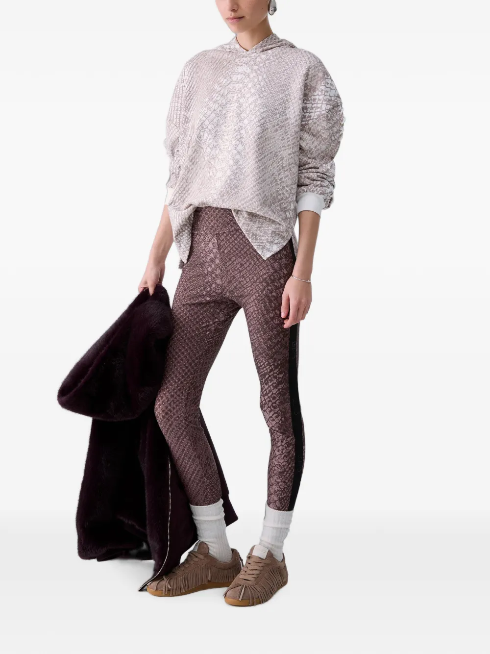 LIU JO Sweater met dierenprint Beige