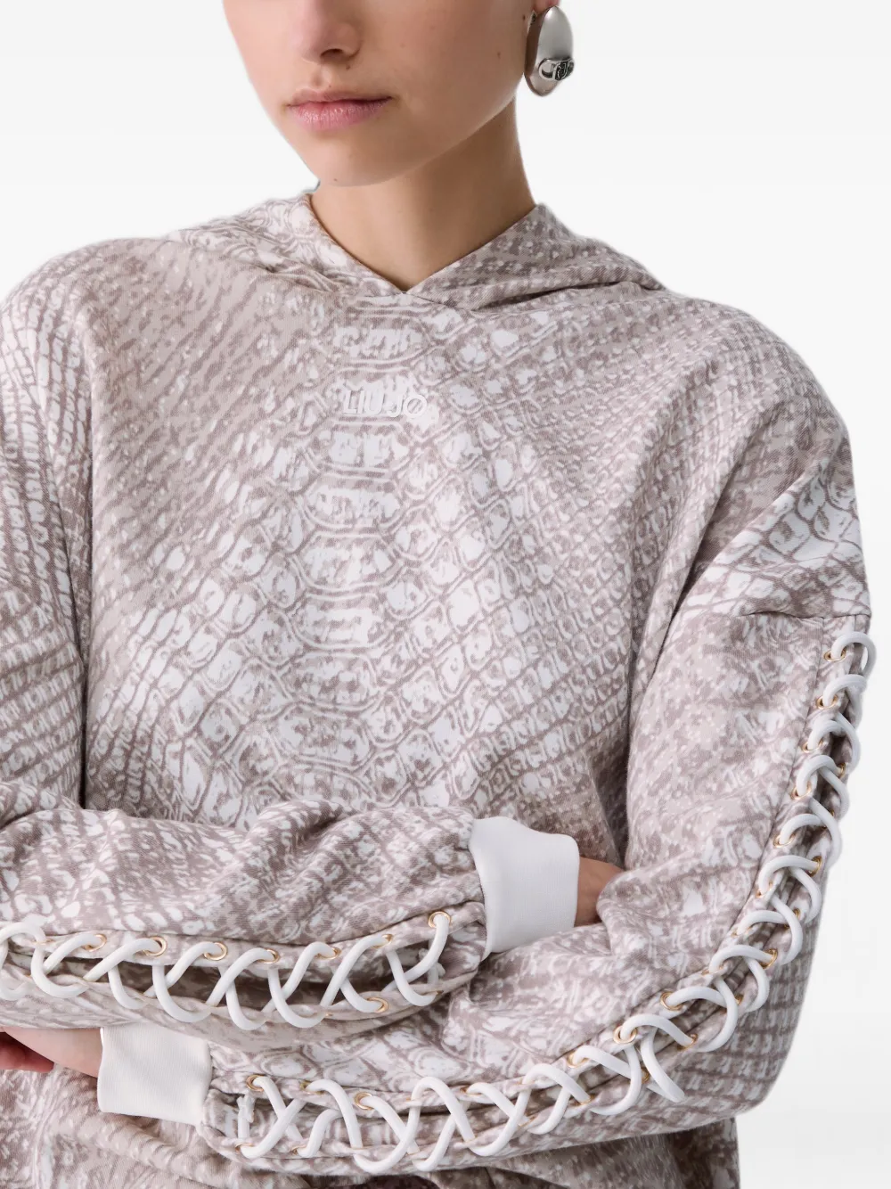 LIU JO Sweater met dierenprint Beige