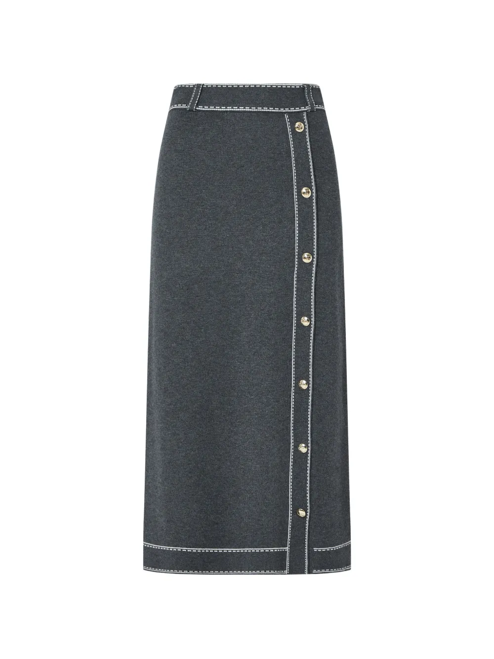 LIU JO midi skirt in silk blend - Grigio