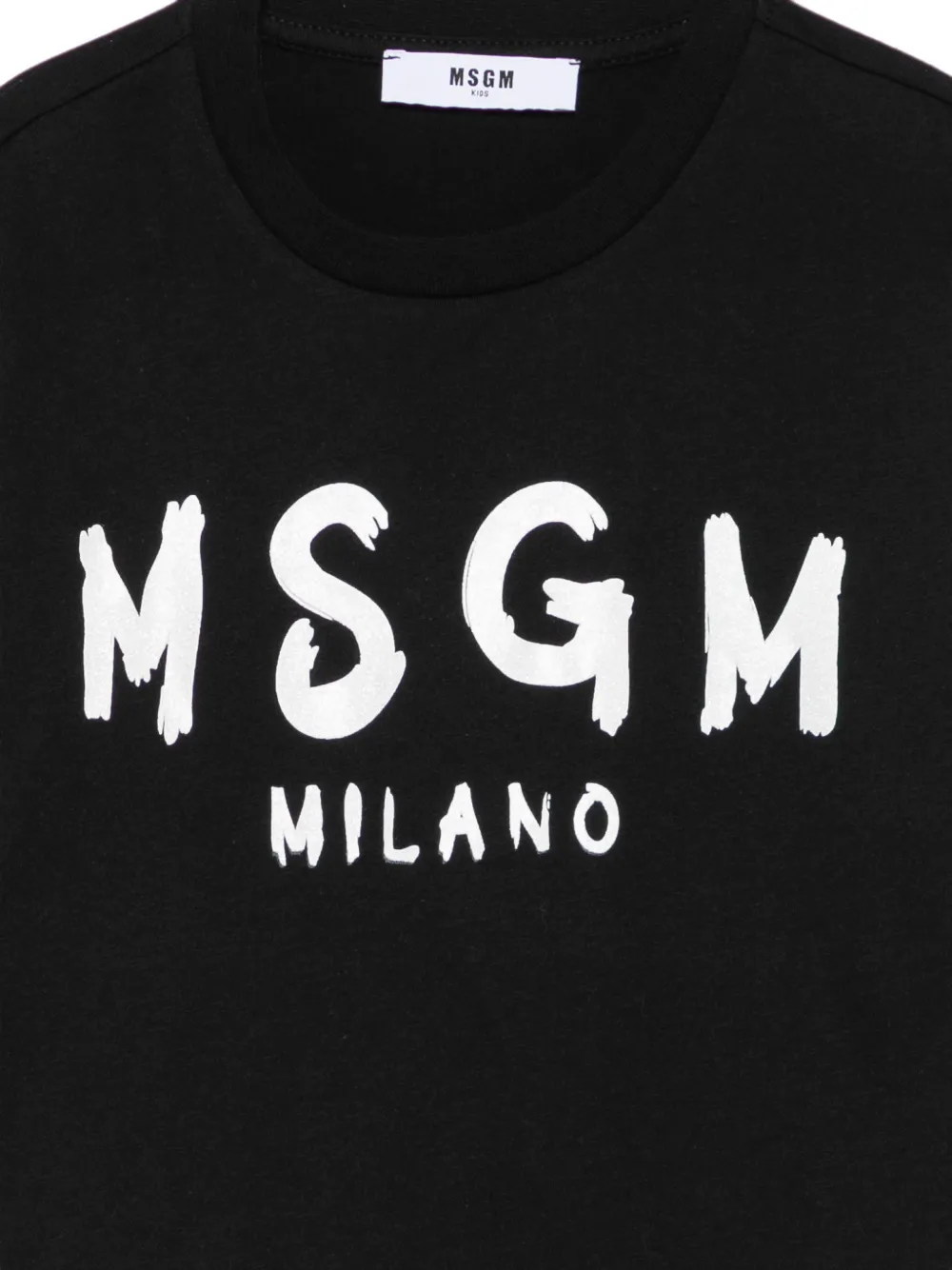 MSGM Kids T-shirt met logoprint Zwart