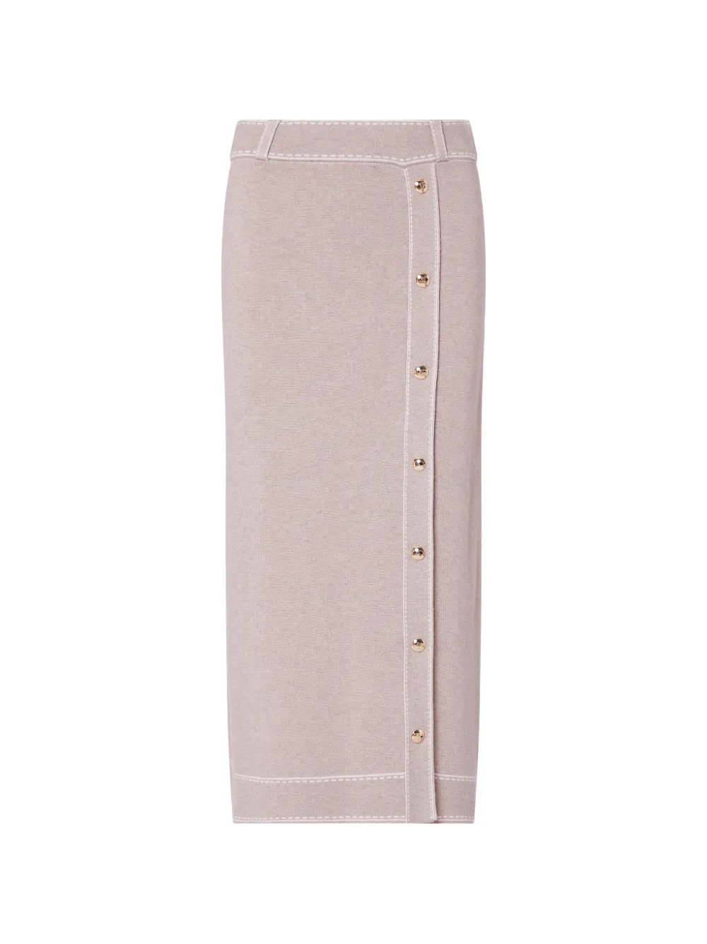 LIU JO midi skirt in silk blend - Nude