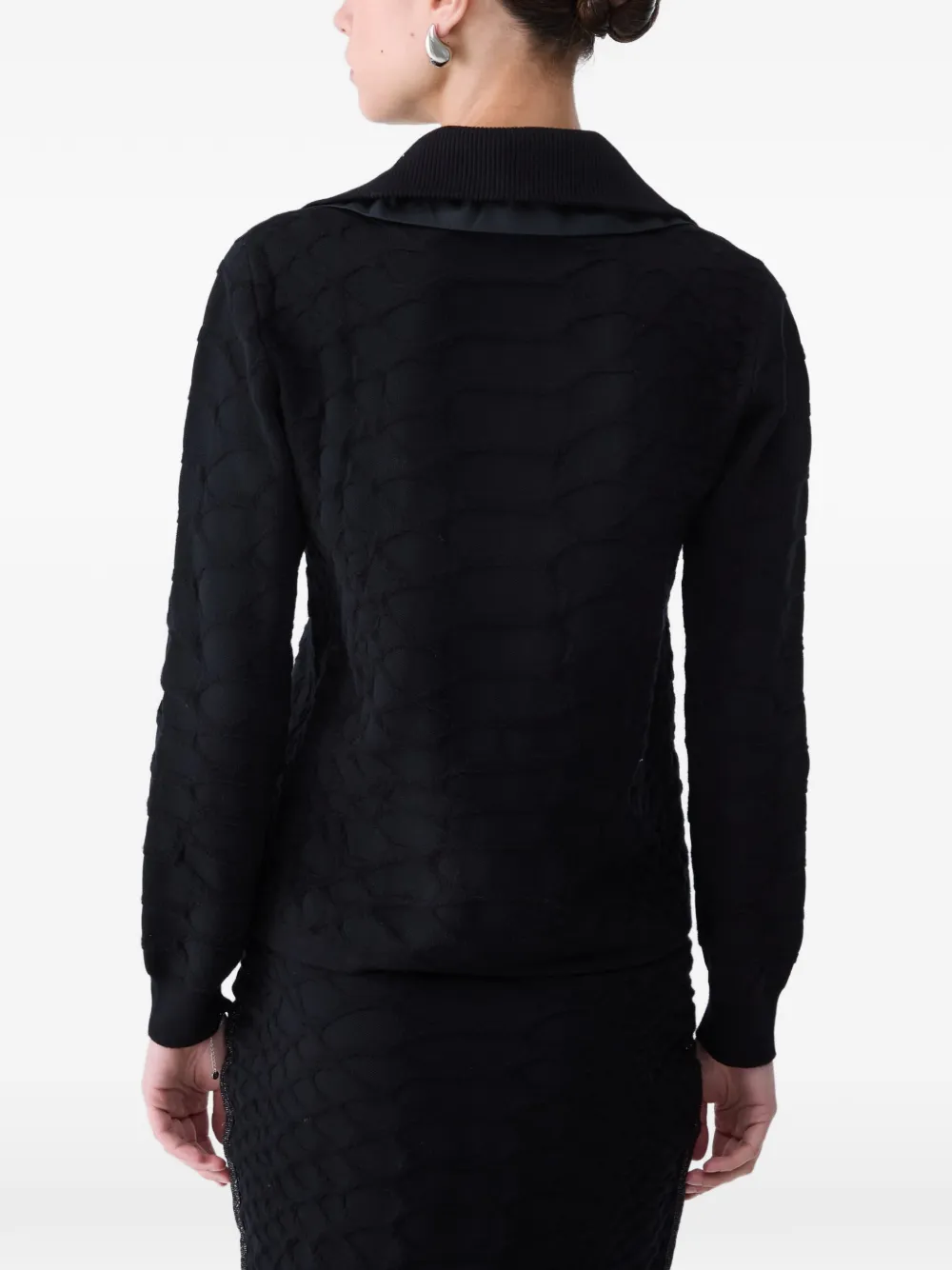 LIU JO Trui met krokodillen-jacquard Zwart