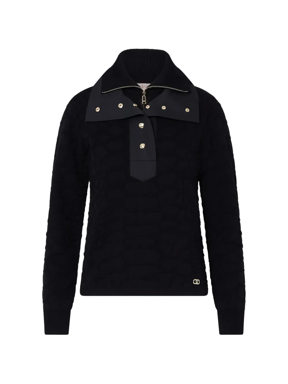 LIU JO crocodile-jacquard sweater - Schwarz