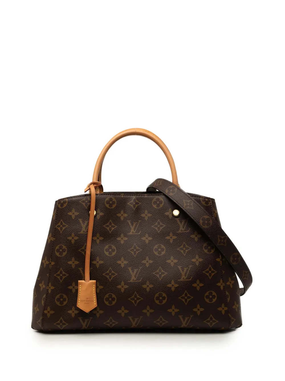 Louis Vuitton Pre-Owned Borsa a tracolla Montaigne MM con monogramma 2018 - Marrone