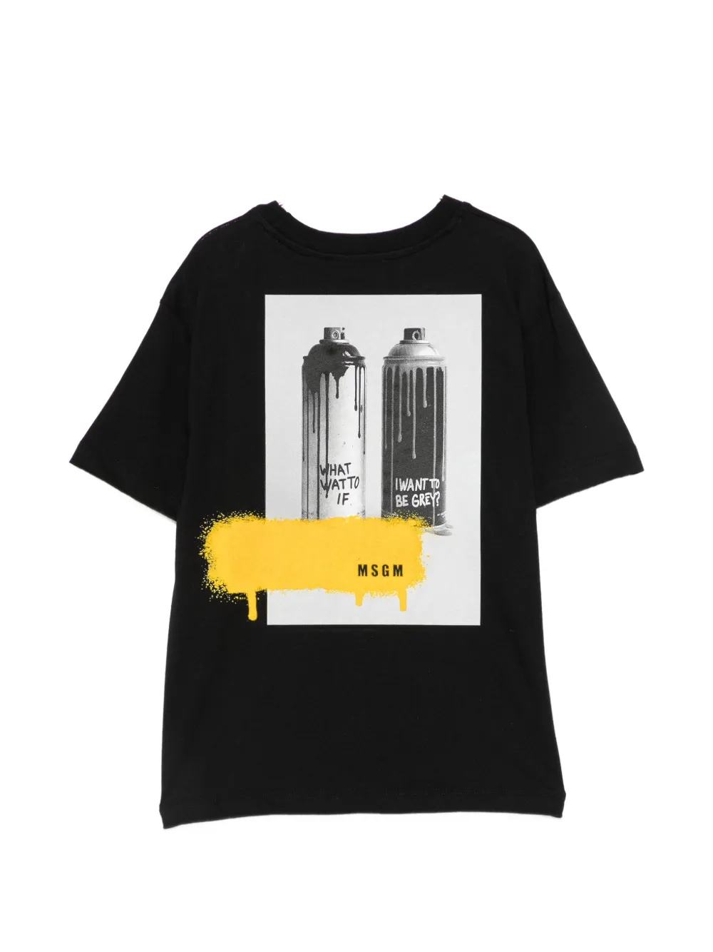 MSGM Kids logo-print T-shirt Zwart