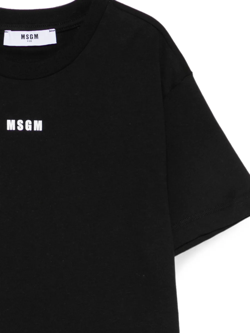 MSGM Kids logo-print T-shirt Zwart