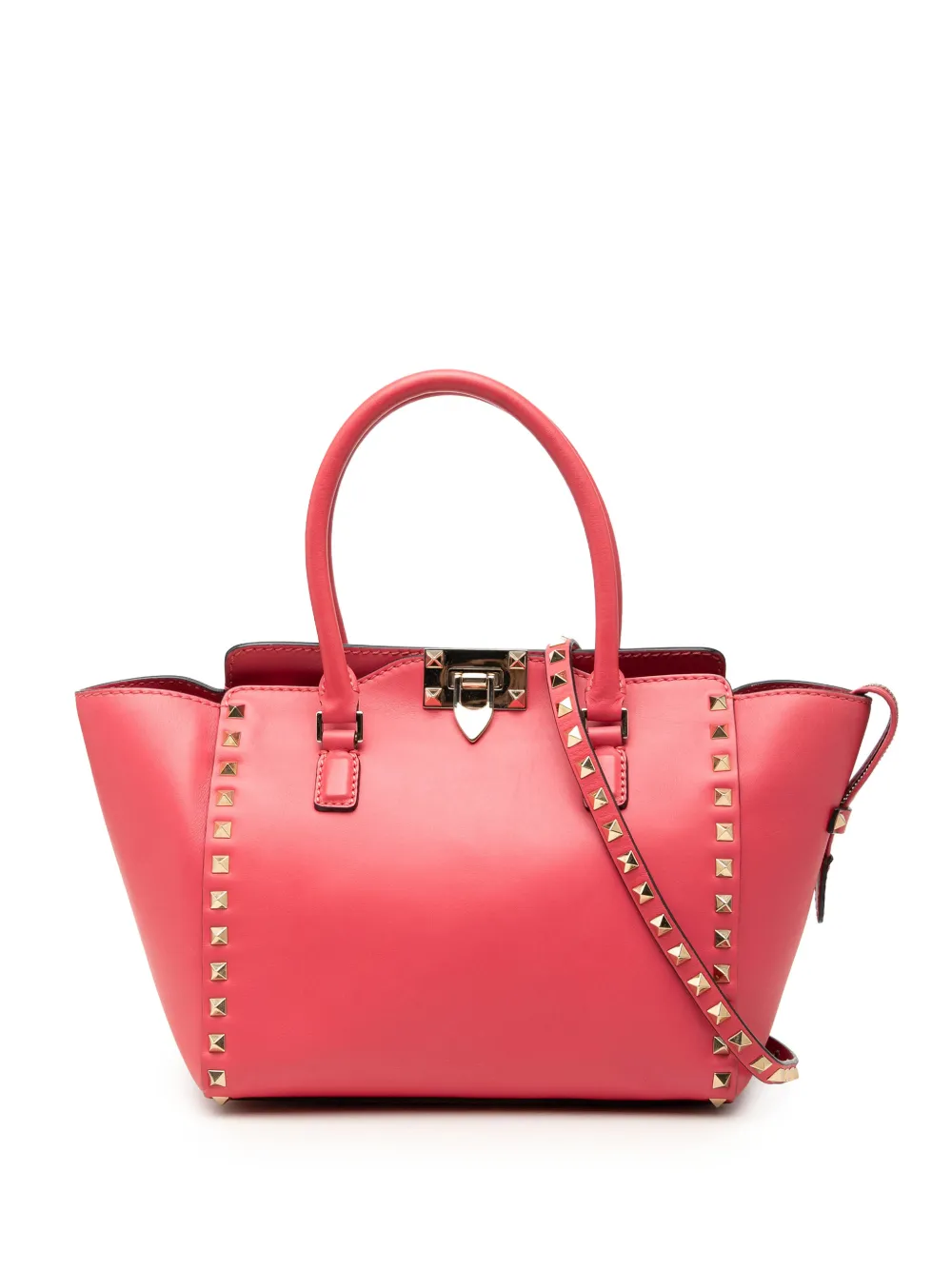 Valentino Garavani Pre-Owned 2000-2017 kleine Rockstud Trapeze Satchel-Tasche aus Leder - Rosa