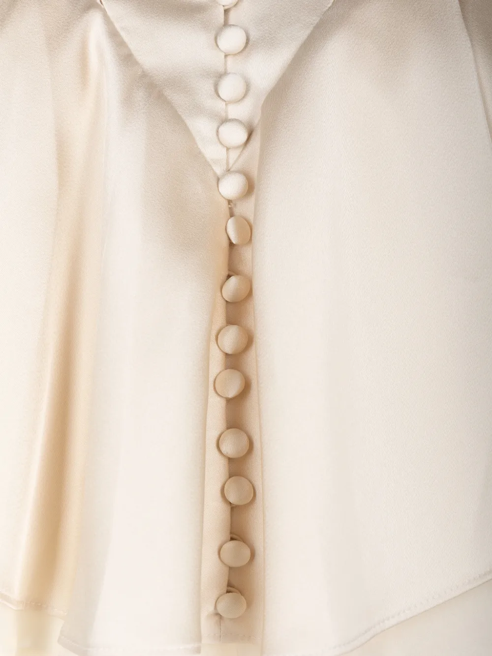 Cinq A Sept Mary ruffled button-front top Beige