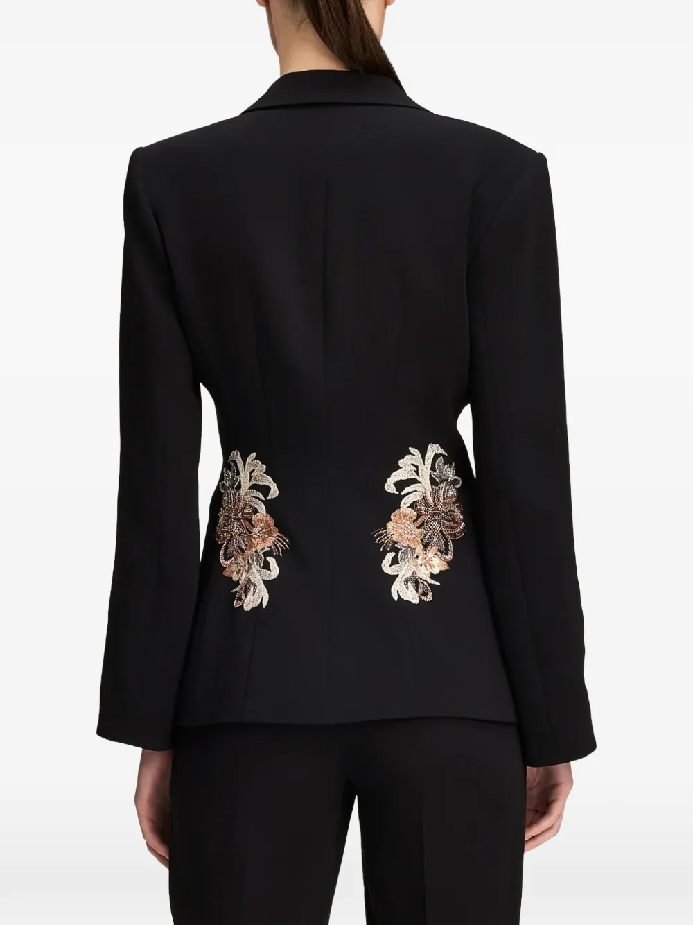 Cinq A Sept Blazer met geborduurde bloemen Zwart