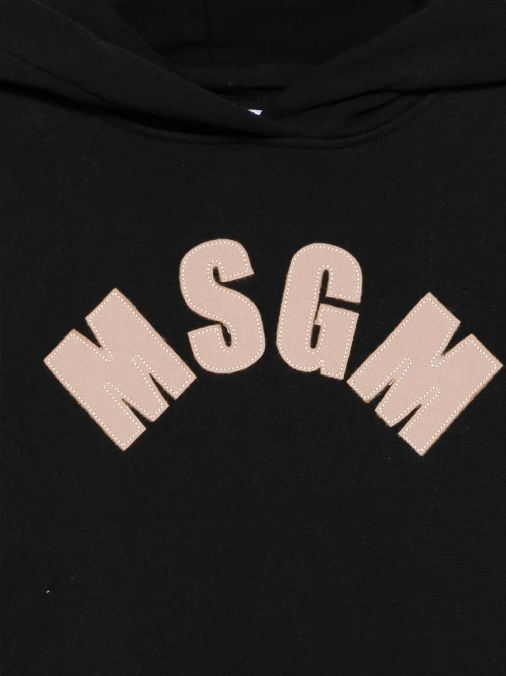 MSGM Kids Hoodie met logopatch Zwart