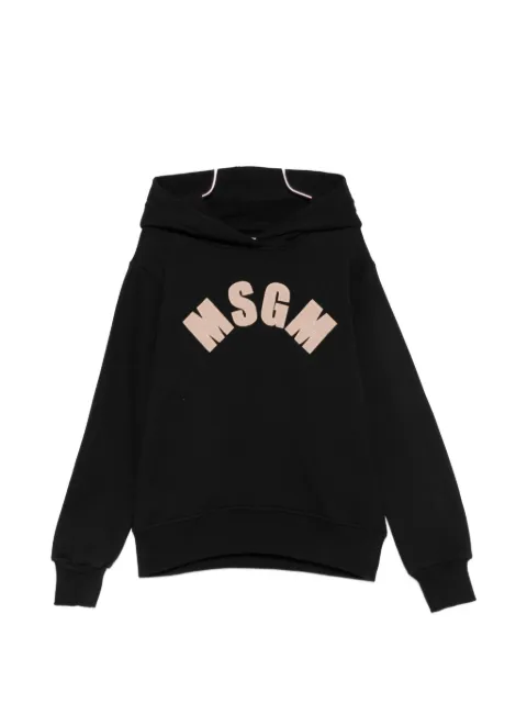 MSGM Kids logo-patch hoodie