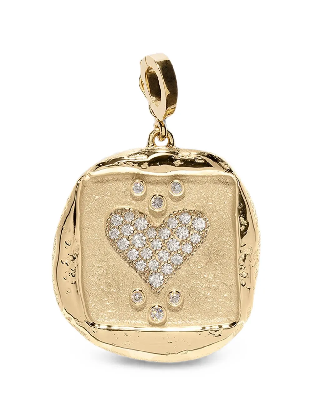 Azlee Amour diamond coin pendant - Oro