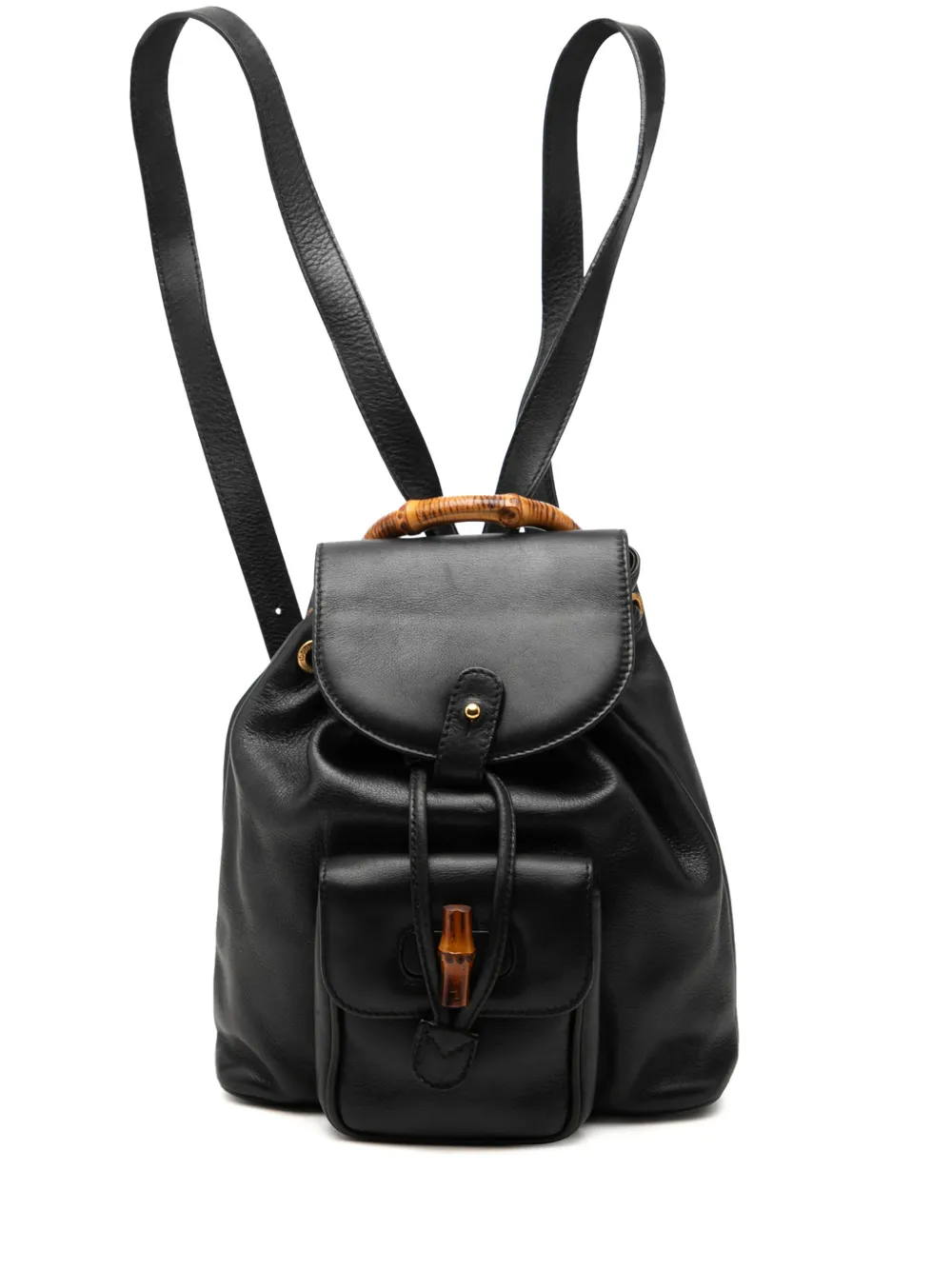 Gucci Pre-Owned 20th Century Calfskin Bamboo backpack - Black