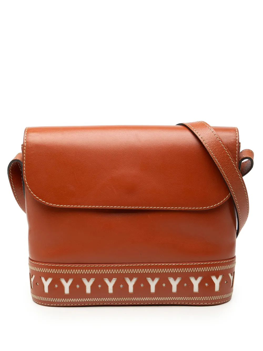 Saint Laurent Pre-Owned Borsa a spalla Y Cut Out in pelle di vitello anni 2000 - Marrone
