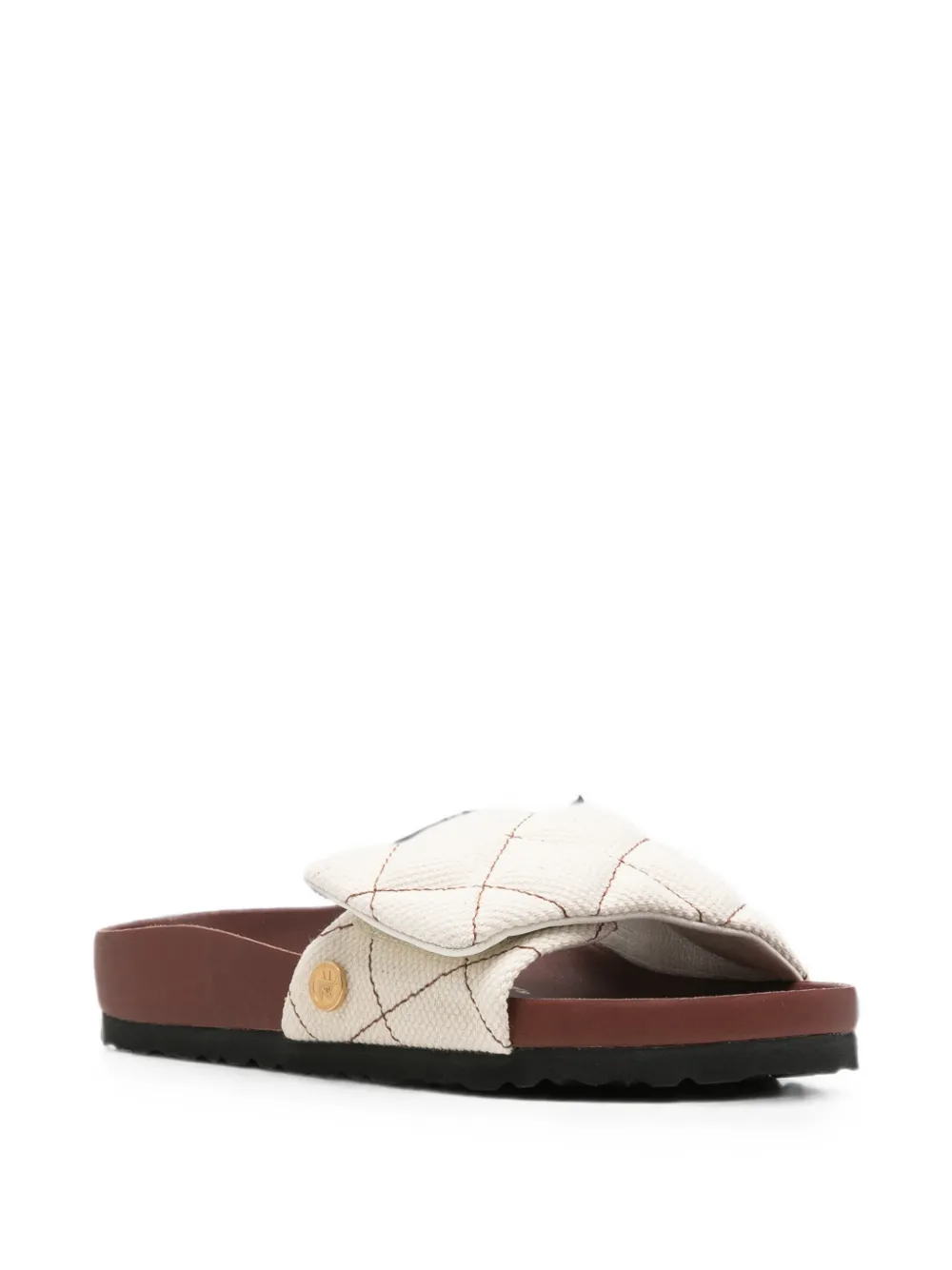 BIRKENSTOCK 1774 quilted canvas sandals Beige