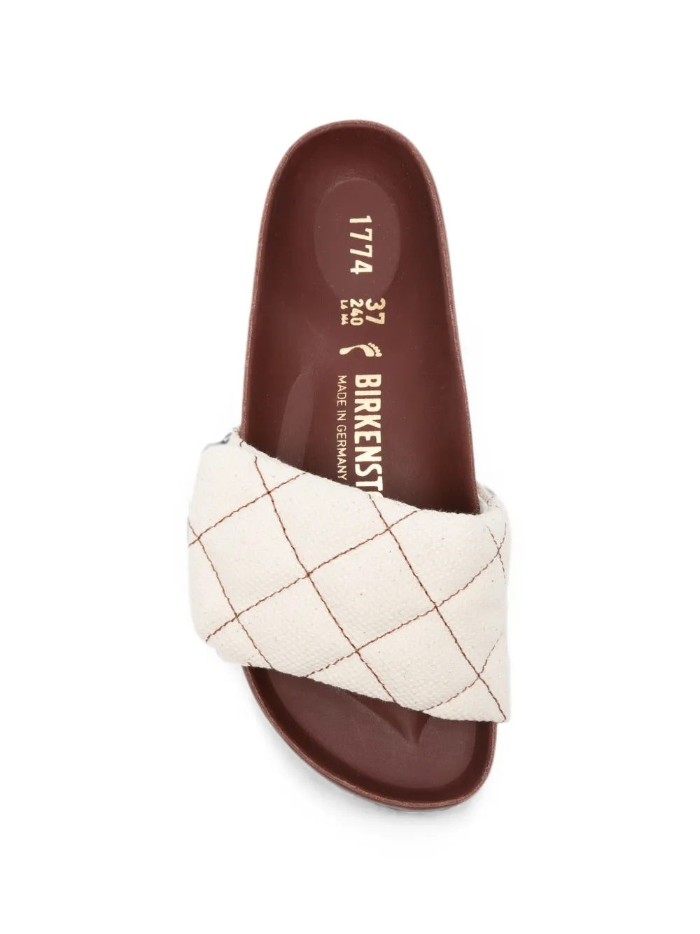 BIRKENSTOCK 1774 quilted canvas sandals Beige