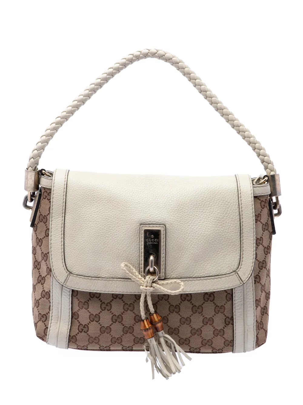 Gucci Pre-Owned Borsa a tracolla Bella in tela GG con battente 2016-2026 - Toni neutri