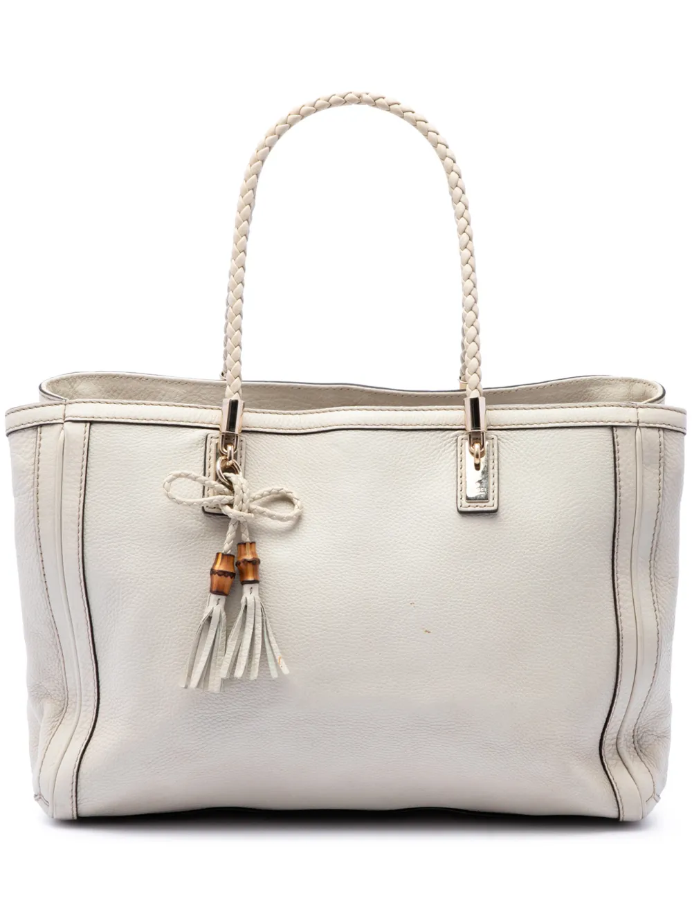 Gucci Pre-Owned Borsa tote Bella in pelle di vitello 2016-2026 - Bianco