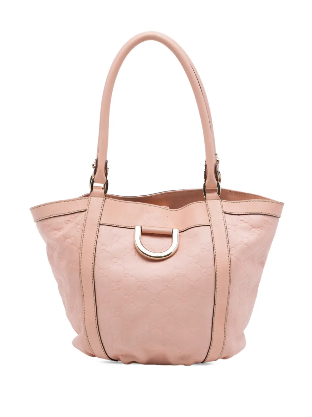 Gucci Pre-Owned Borsa a mano Abbey in pelle Guccissima con anello a D 2016-2026 - Rosa