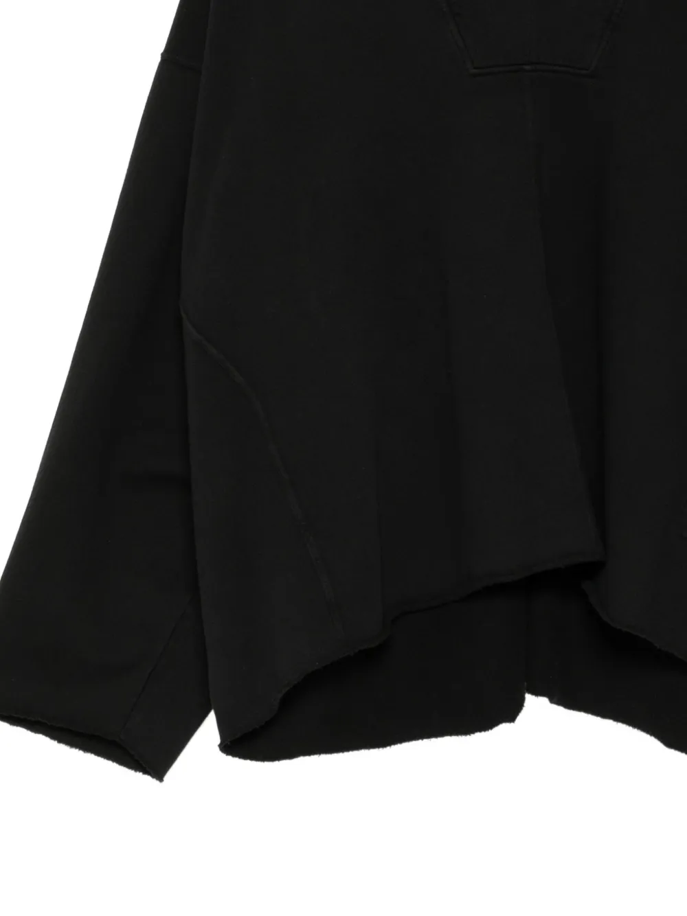 Rick Owens DRKSHDW Asymmetrische hoodie met V-hals Zwart