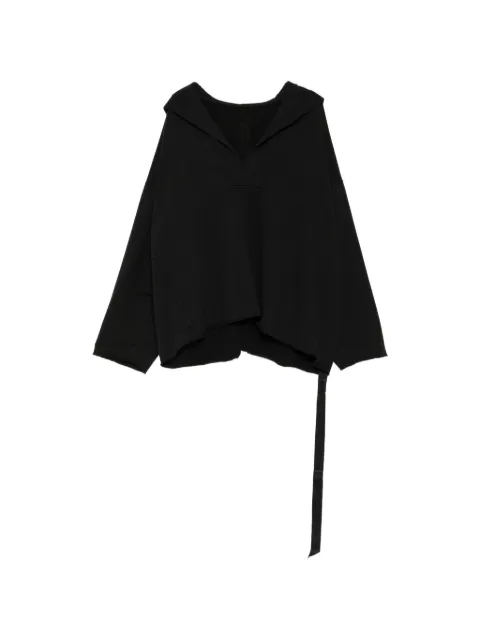 Rick Owens DRKSHDW V-neck asymmetric hoodie