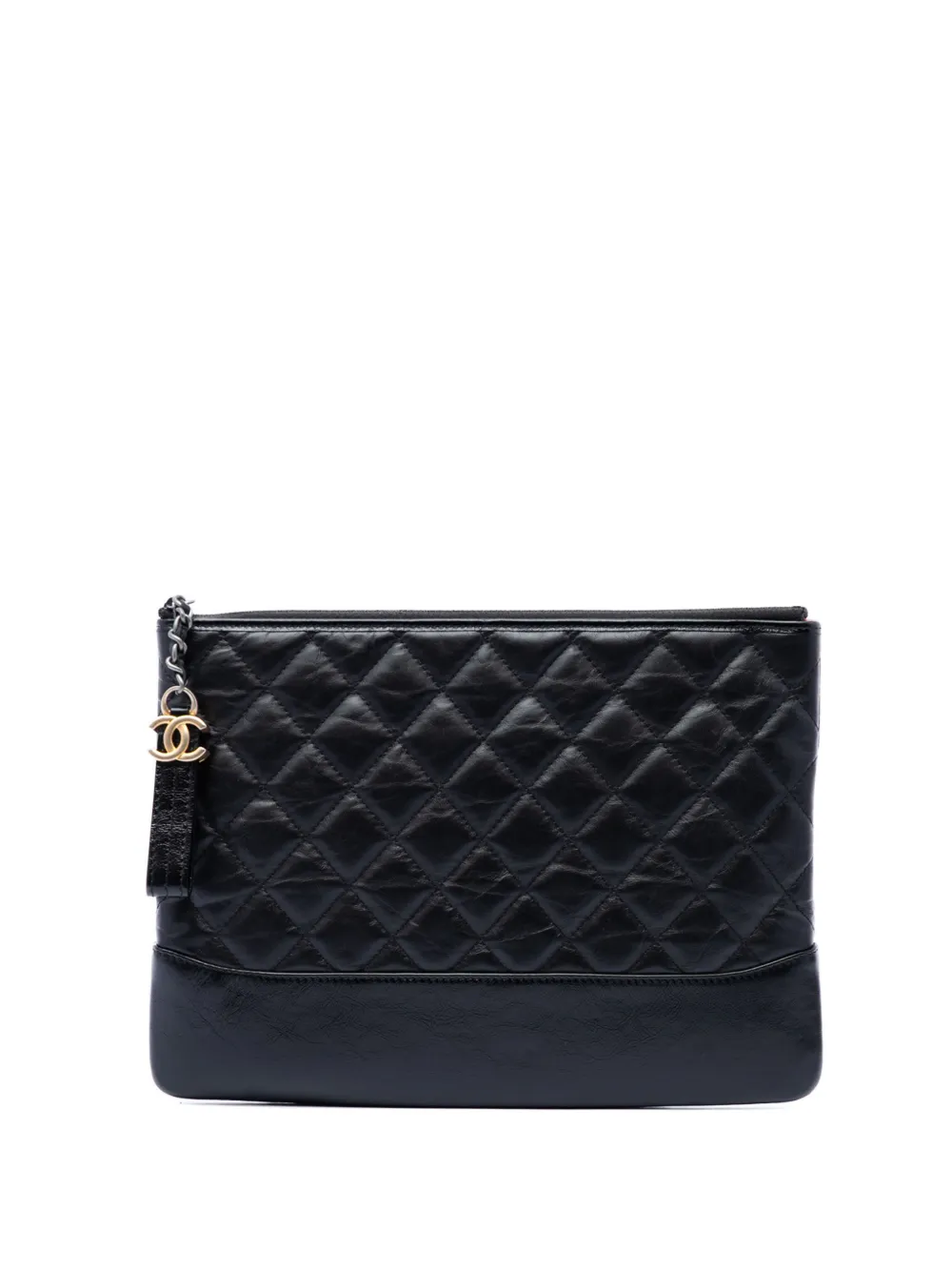 CHANEL Pre-Owned 2018-2019 mittelgroße Gabrielle O Case Clutch - Schwarz