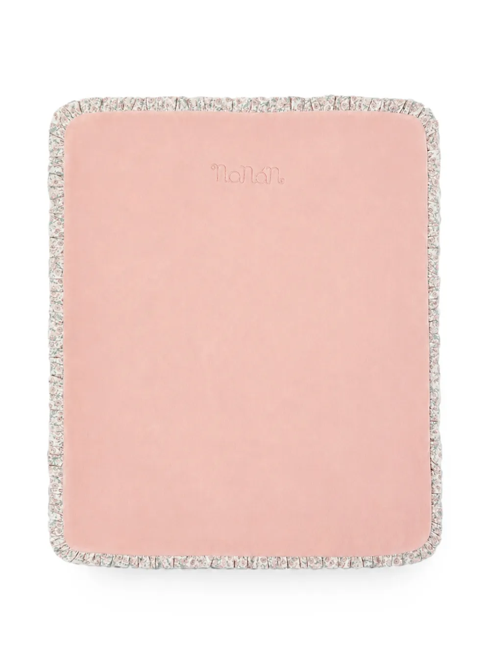 NANAN ruffled floral-trim blanket - Rosa