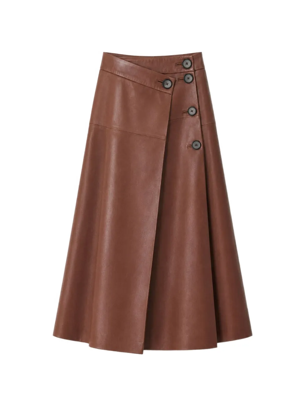 IRO button-up leather skirt - Marrone
