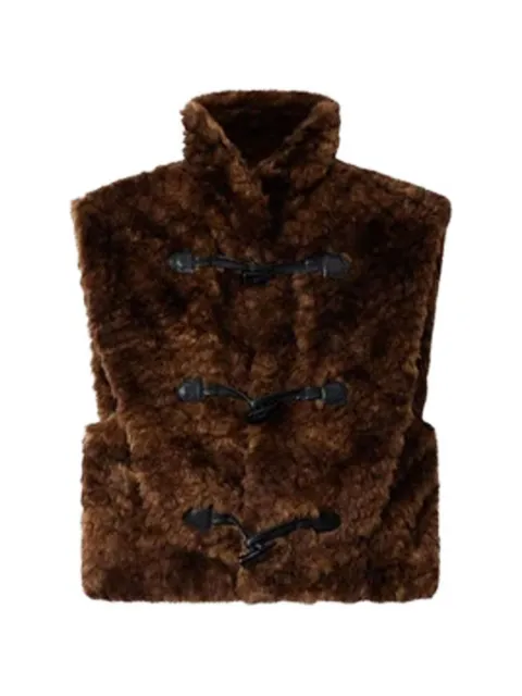 MARANT ÉTOILE Jocya toggle-fastening faux-fur gilet