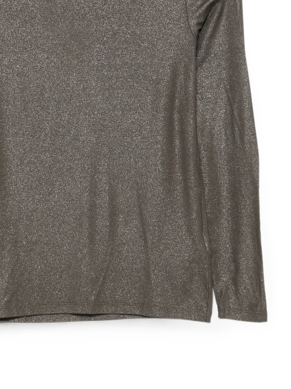 Majestic Filatures T-shirt met glitter en lange mouwen Grijs