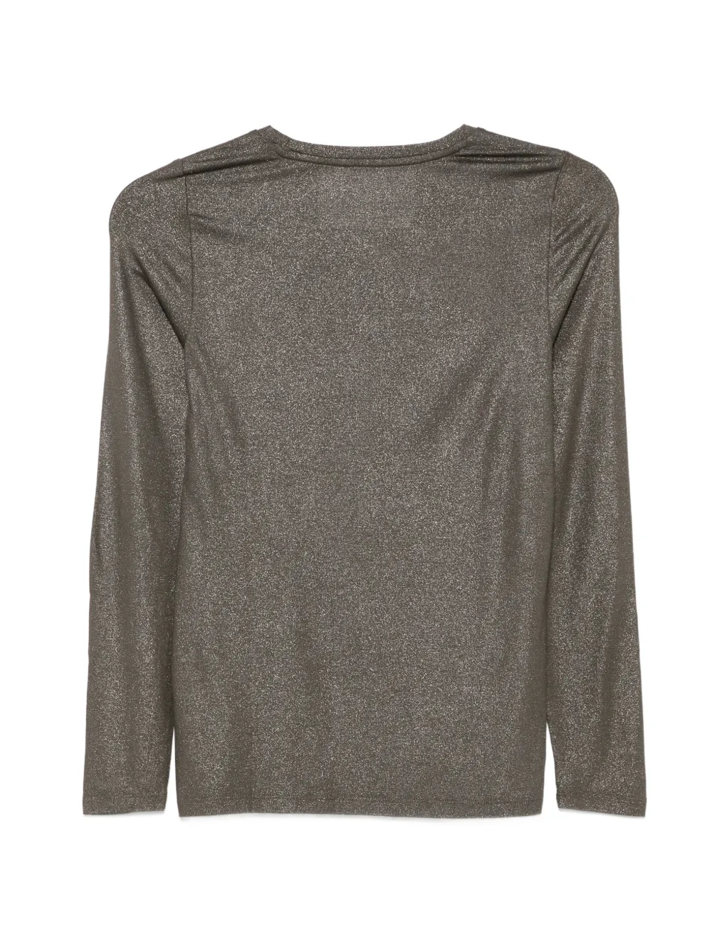 Majestic Filatures T-shirt met glitter en lange mouwen Grijs