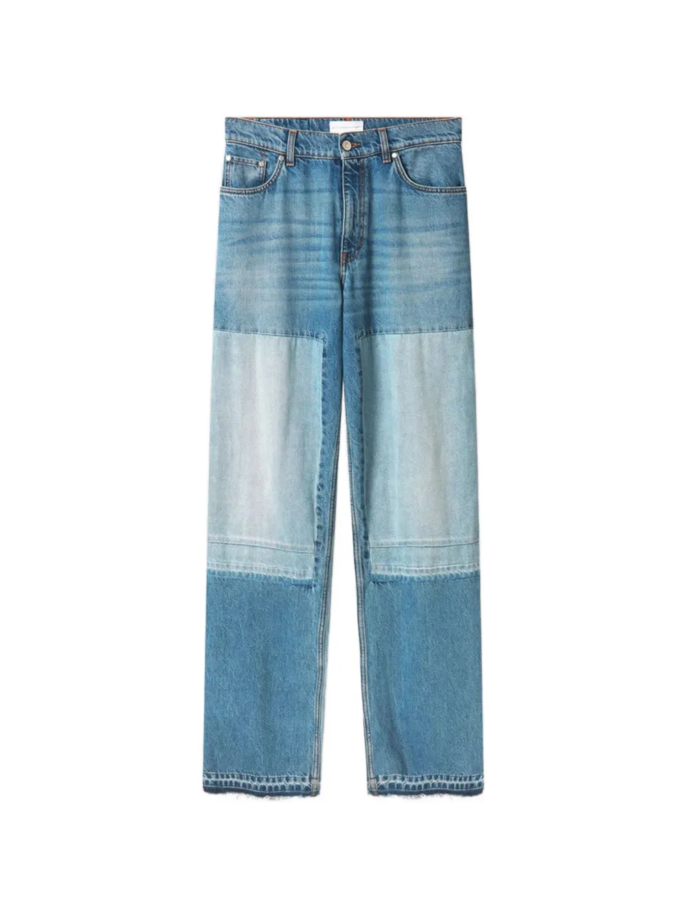 Stella McCartney patchwork straight-leg jeans - Blu