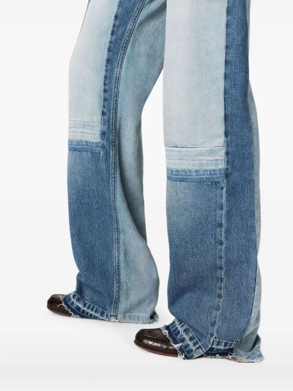 Stella McCartney Jeans met patchwork Blauw