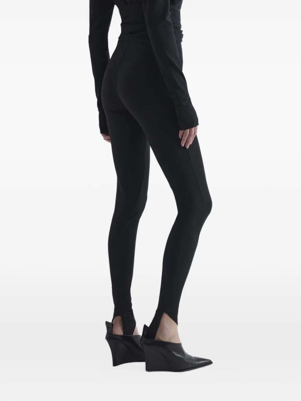 IRO Titanium gesmockte legging met voetband Zwart